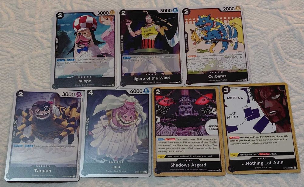 lote de 45 cartas one piece tcg OP06