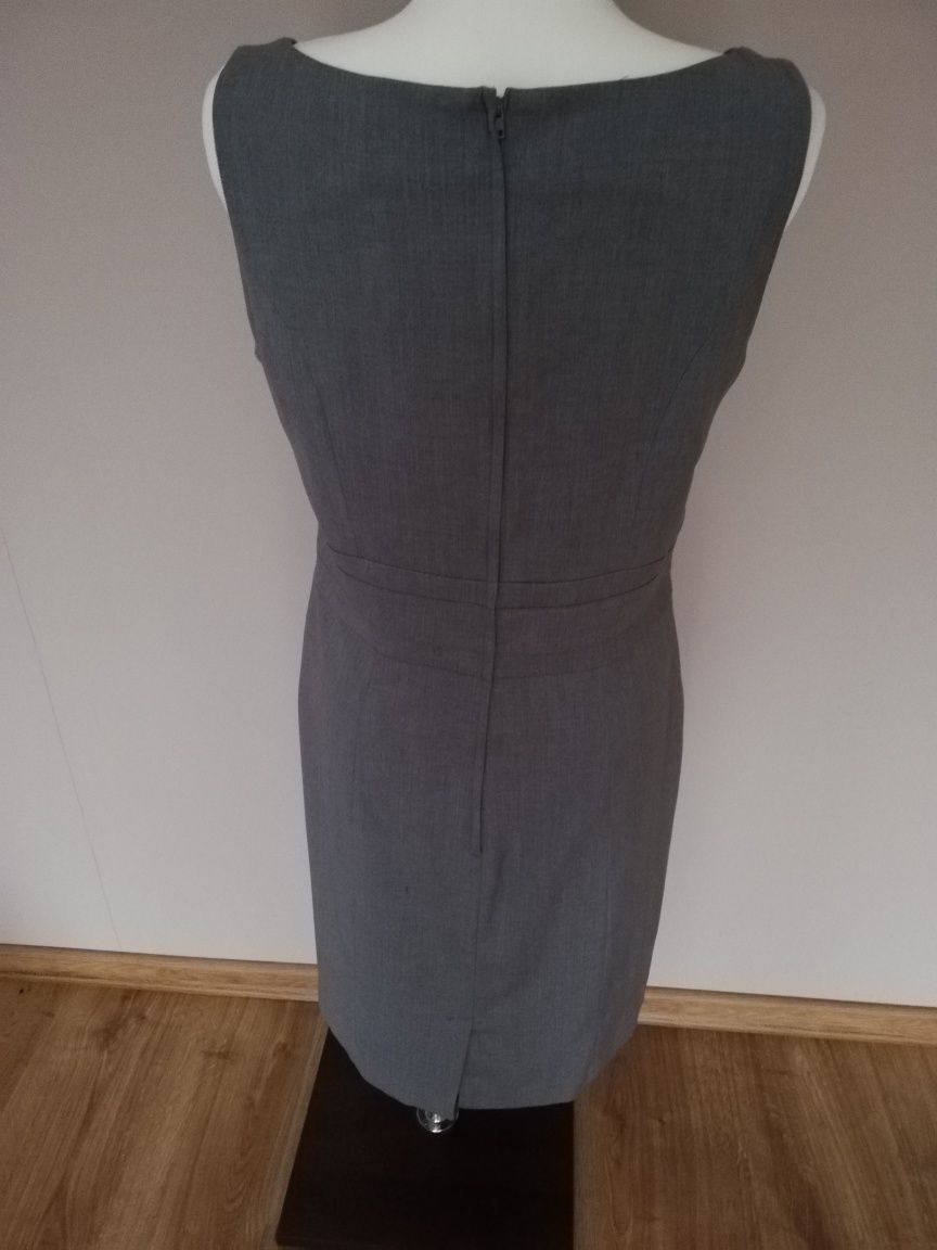Sukienka wiosenno-jesienna H&M, rozmiar 42, szara