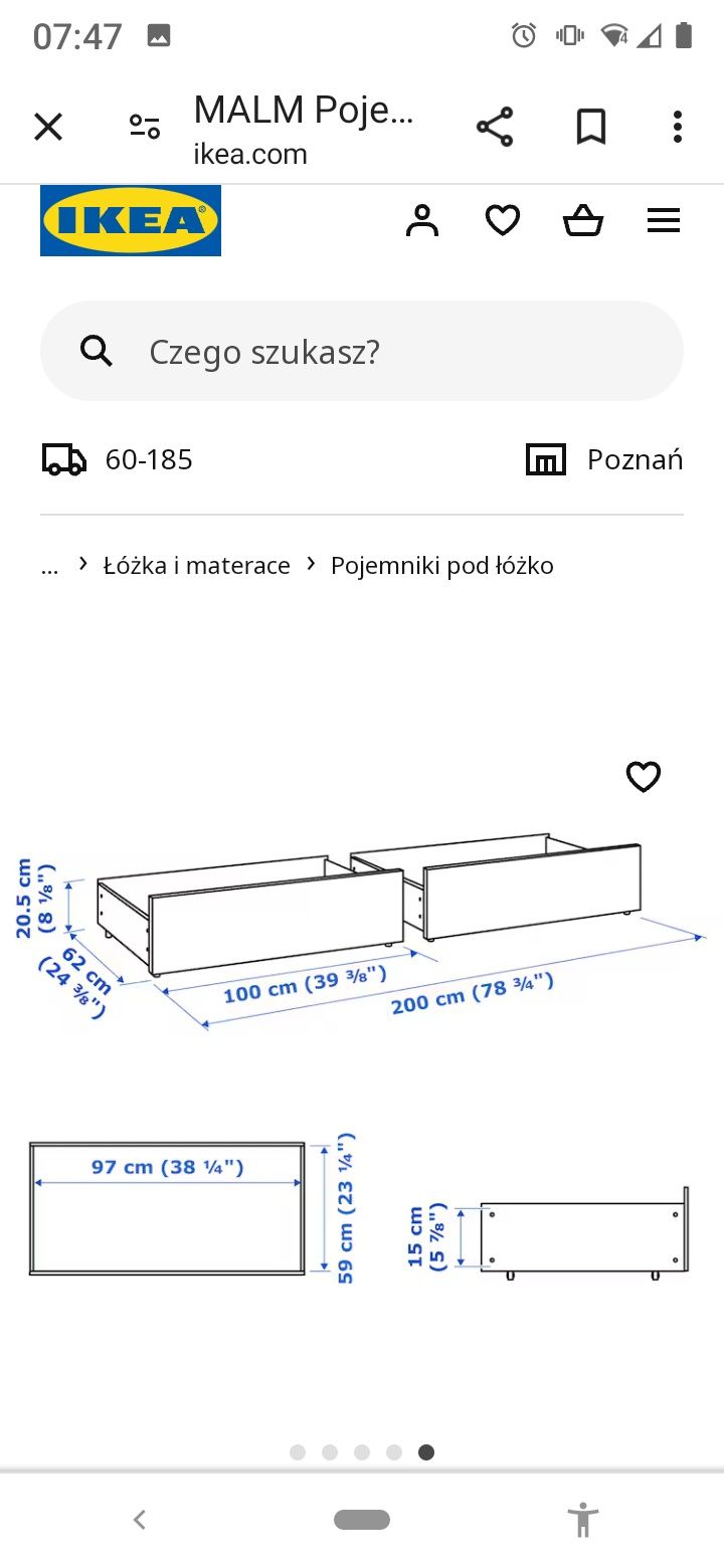 Szuflada pod łóżko-IKEA 2 sztuki