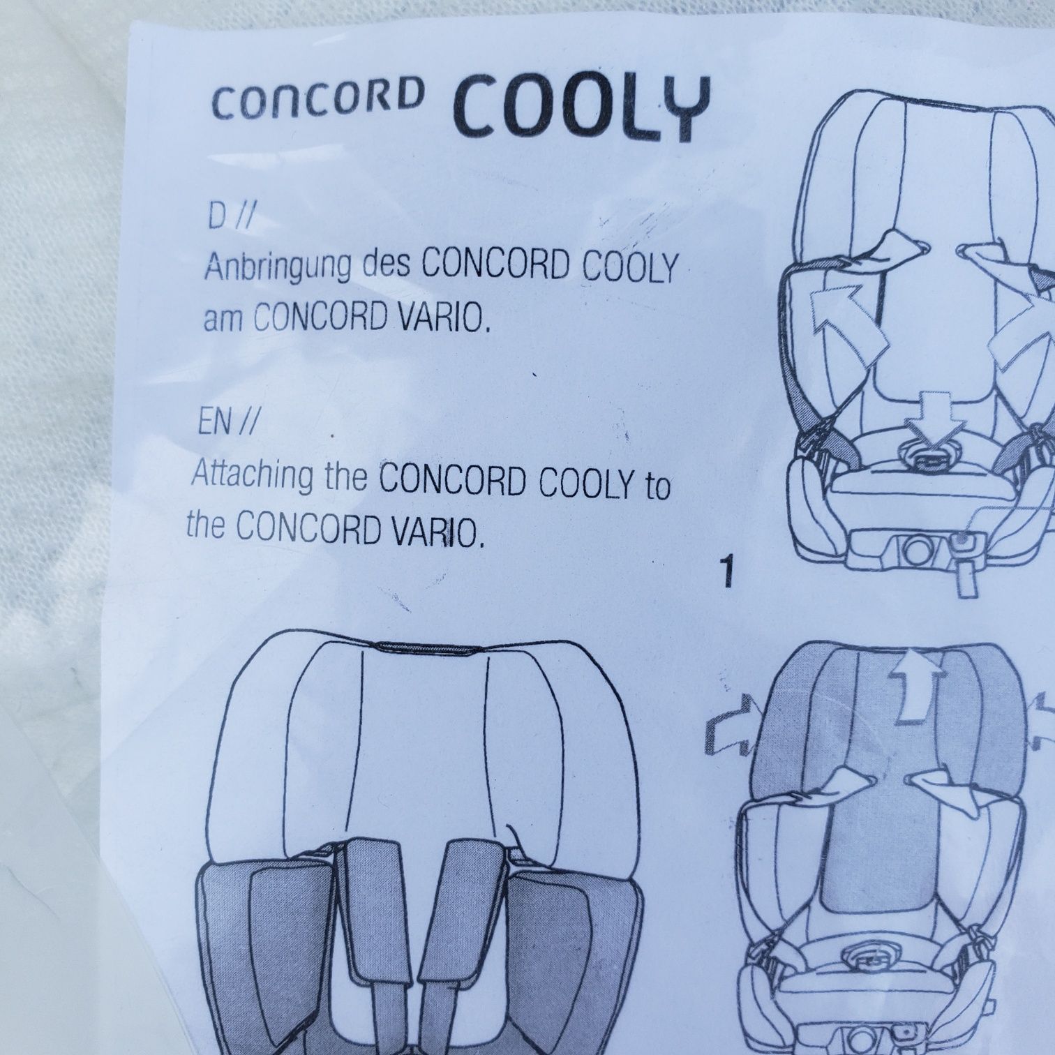 Чехол Concord Cooly на детское автокресло Vario xt5 белый летний новый