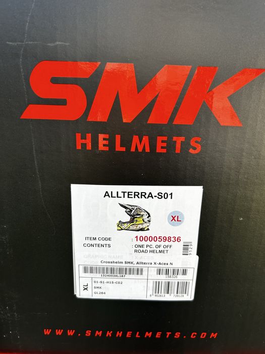 Kask motocyklowy cross HULAJNOGA quad SMK ALLTERRA rozmiar XL 61 cm