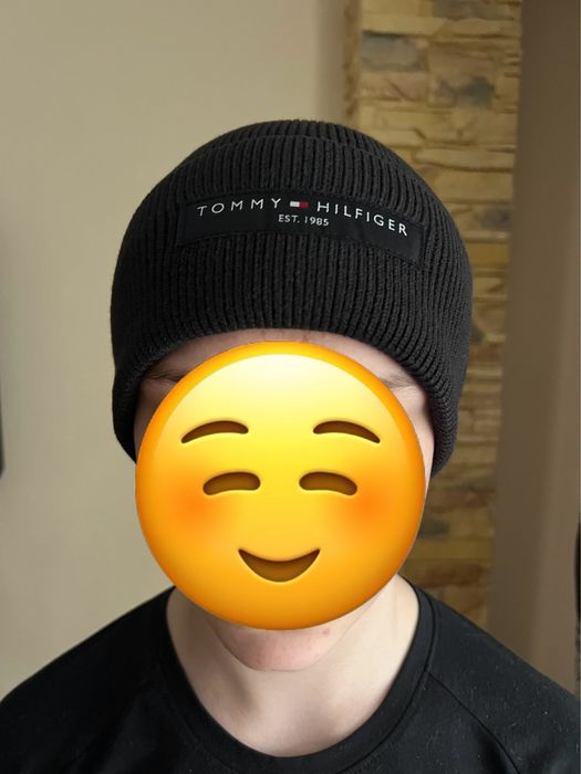 Чоловіча чорна шапка Tommy Hilfiger 100% Original