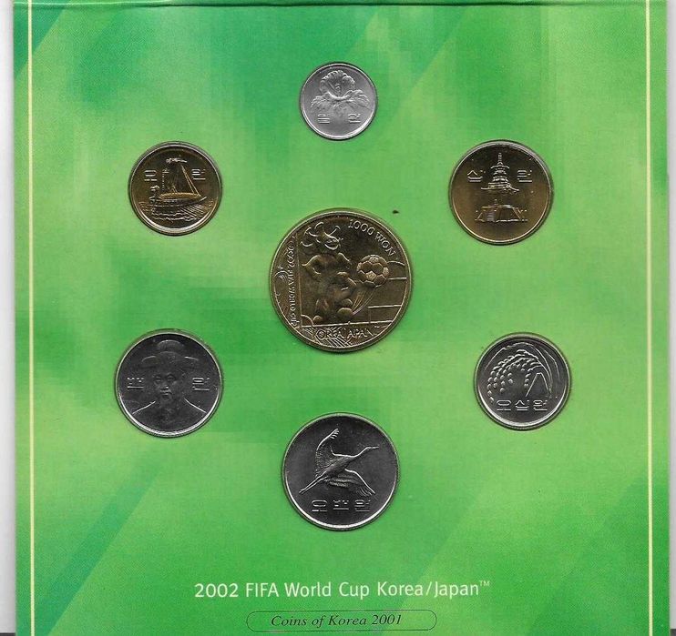 Coreia do Sul - - - "2002 - FIFA World Cup-Coreia-Japão" - - -  Moedas