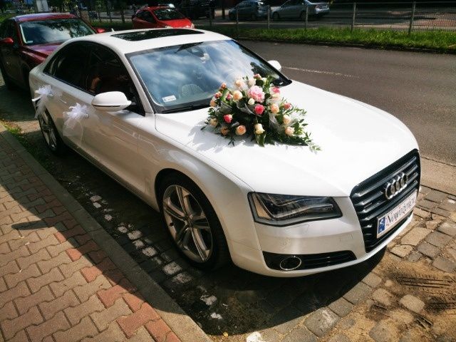 Samochód do ślubu. Audi A8 D4 4.2 TDI ślub wesele transfer VIP.