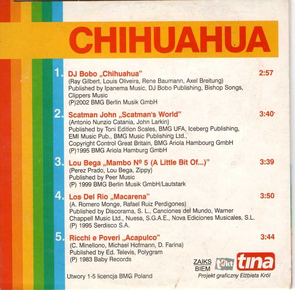 Chihuahua DJ Bobo Pocztówka z wakacji CD