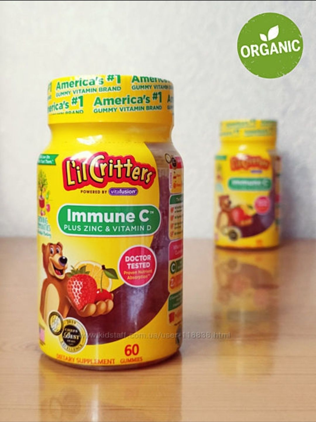 Lil Critters,  Immune C, витамины для иммунитета, Д3, цинк, 60 шт