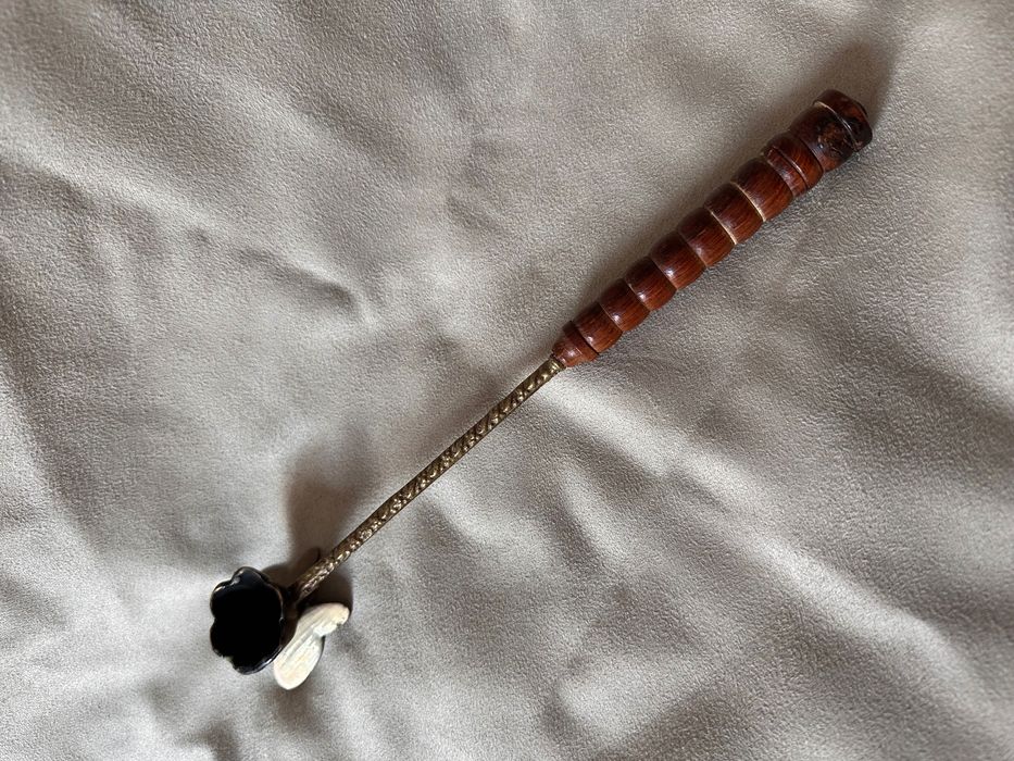 Gaśnica do świec, motyl,  z mosiądzu. Brass candle snuffer