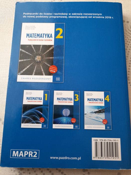 Matematyka 2 - Pazdro. Zakres rozszerzony.