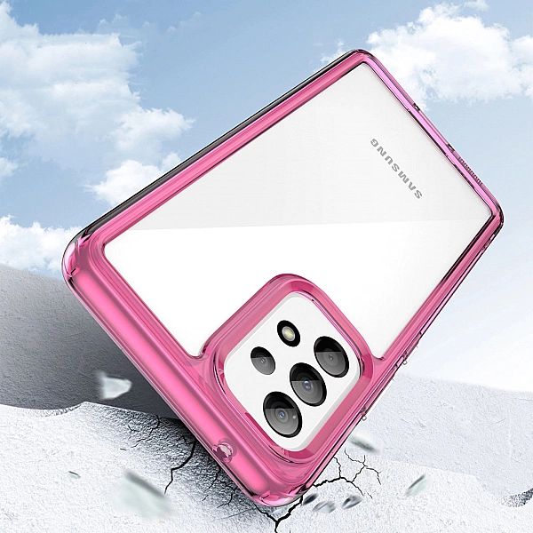 Etui Outer Braders z Ramką do Samsung Galaxy A53/5g różowe