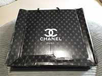 Ręczniki Chanel logowane 2 szt kolor bialy napis zloty bawełna