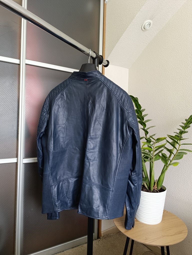 Мужская кожаная куртка косуха strellson anvers leather jacket