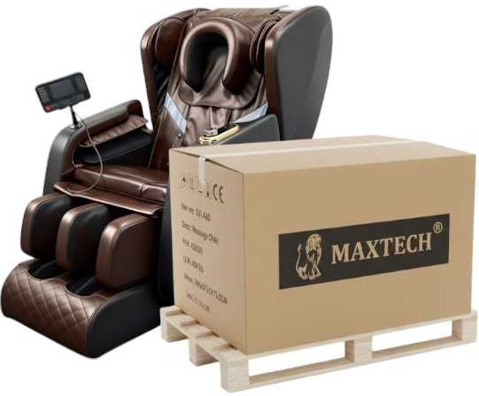 Fotel masujący Wypoczynkowy Do masażu rozkładany Brąz | Polski panel