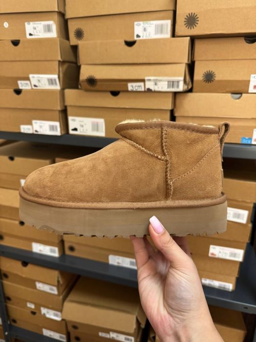 Оригинальные UGG Ultra Mini Platform Chestnut Black Original
