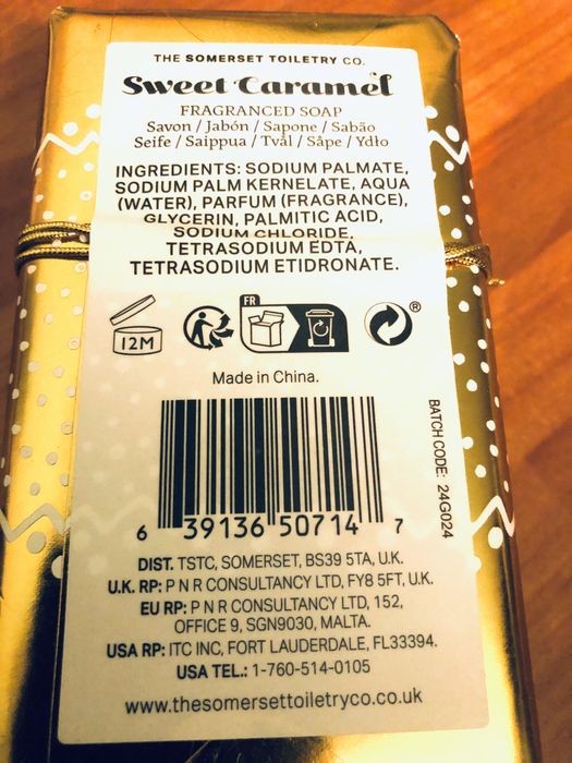 Mydło w kostce 200 g karmelowe The somerset sweet caramel