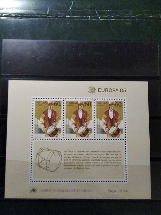 1985 Bloco Europa CEPT Açores MNH **