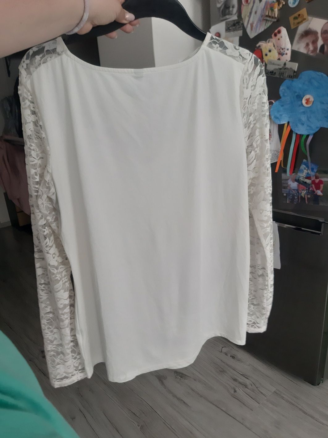 Bluzka koronka biała damska L/XL