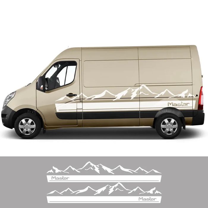 Zestaw naklejek Renault Master góry kamper naklejka oklejenie