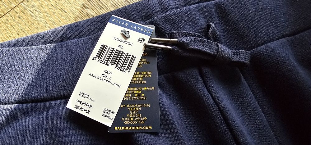 Spodnie dresowe Polo Ralph Lauren L męskie nowe ATL NAVY