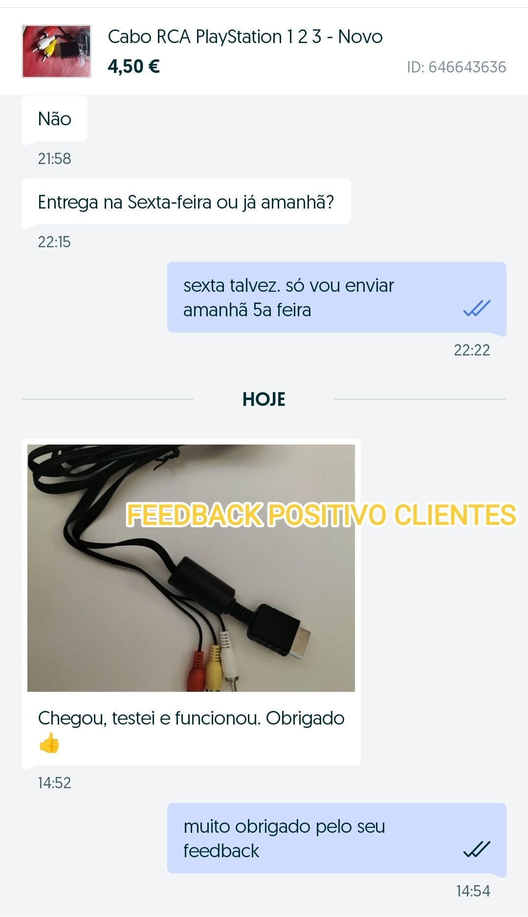 Cabo RCA PlayStation 1 2 3