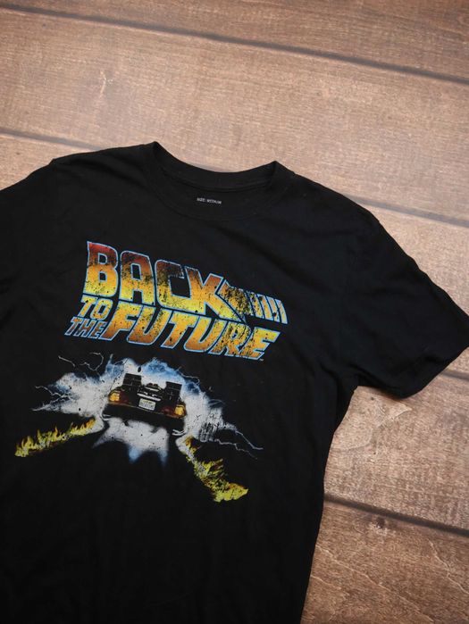Back To The Future Black tshirt czarna koszulka z krótkim rękawem