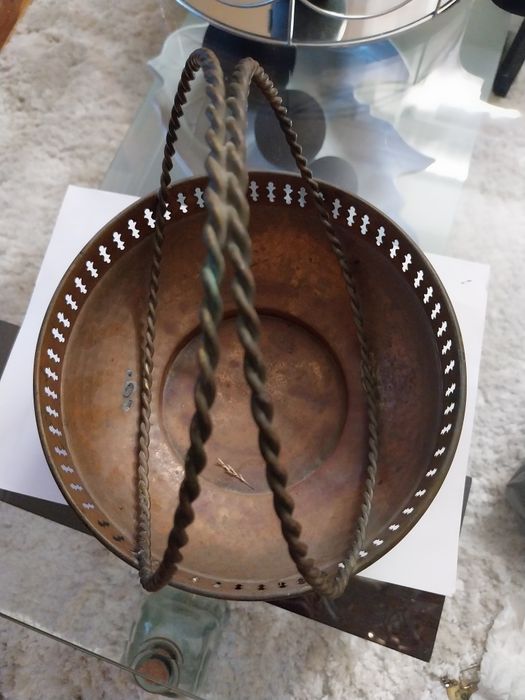 Fruteira vintage em cobre