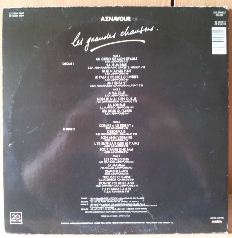 Ch.Aznavour-Les grandes chansons 2LP winyl