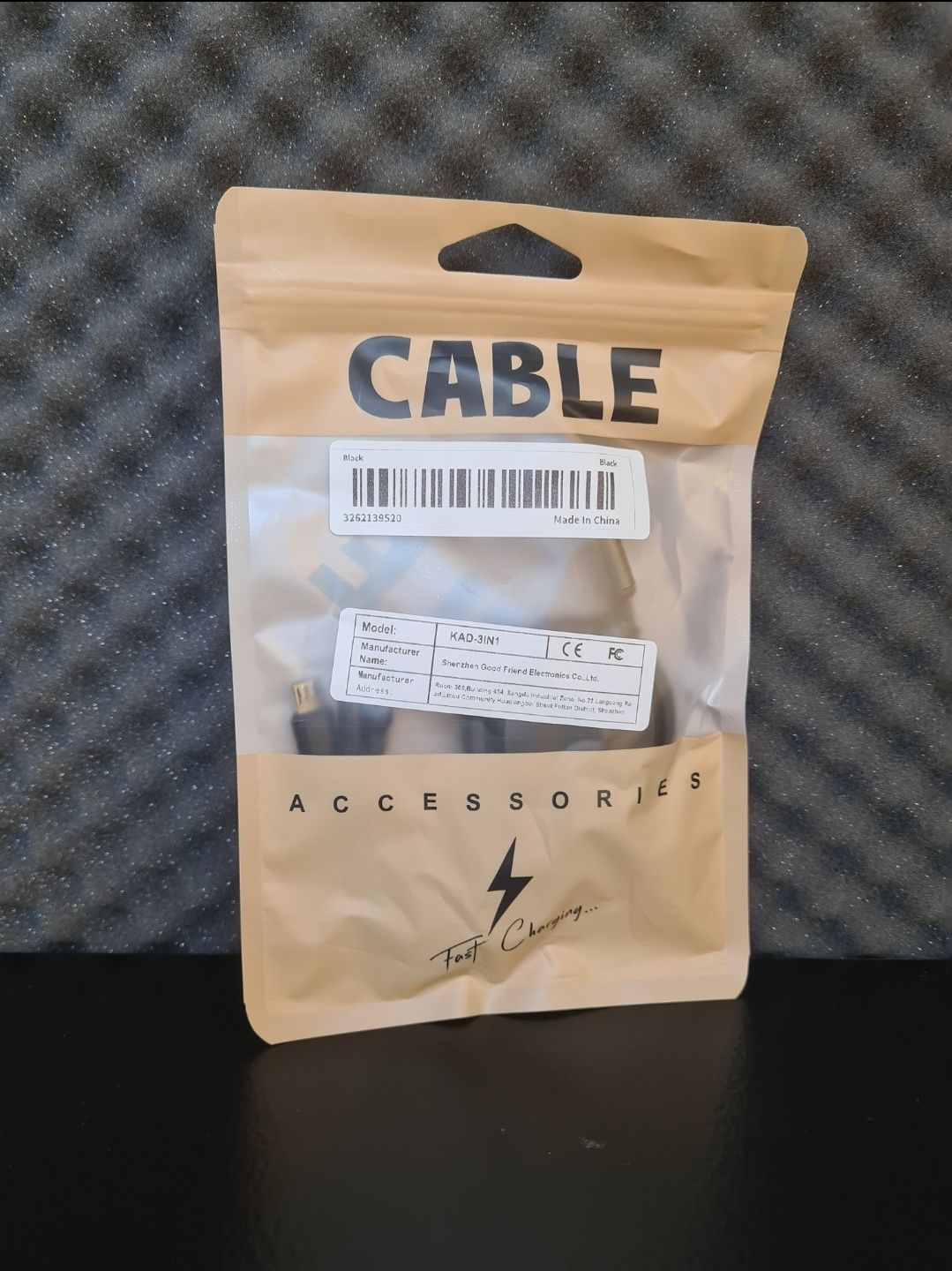 Kabel 3 w 1 - usb C / Lightning / usb micro - [ Szybkie Ładowanie ]