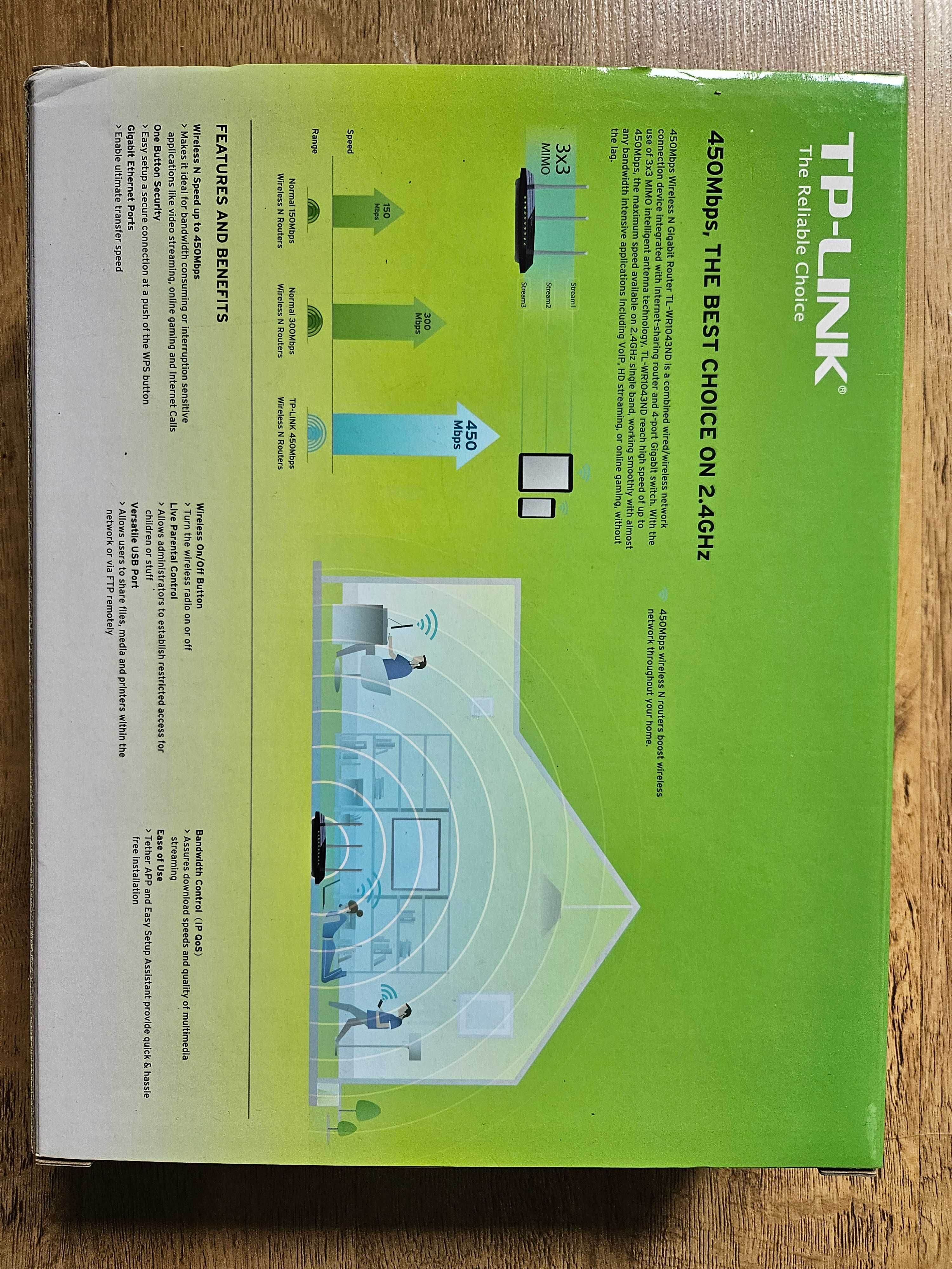 Tp-Link Router 450Mbps, 50Mbps, Repeater 300Mbps komplet