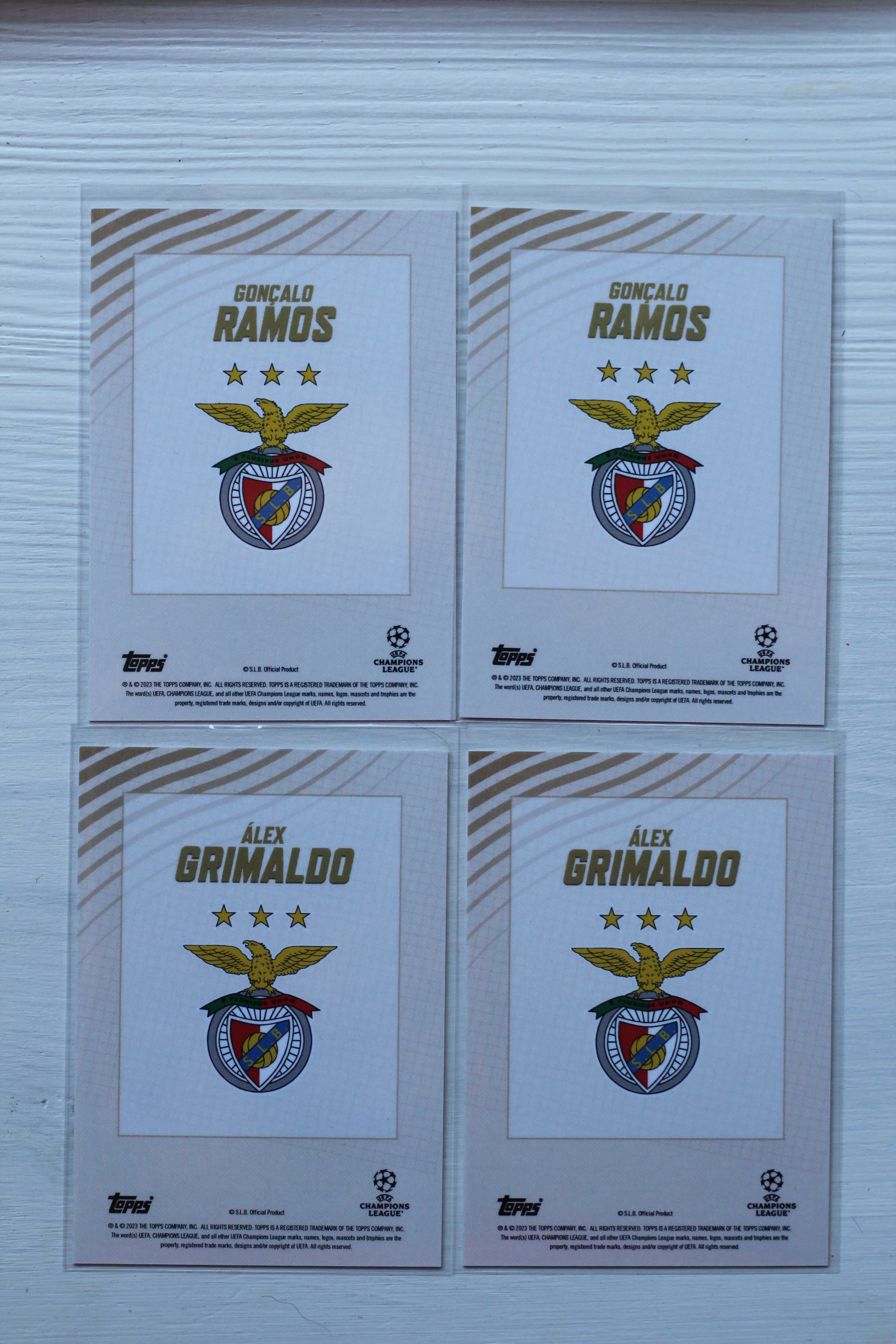 Cartas SL Benfica - Topps Gold - Gonçalo Ramos e Alex Grimaldo