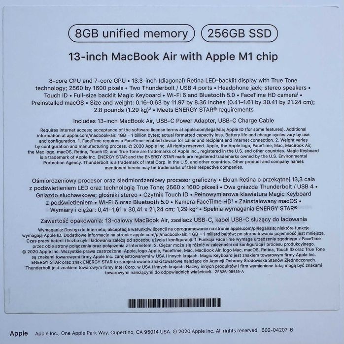 MacBook Air M1 13,3" Rose Gold