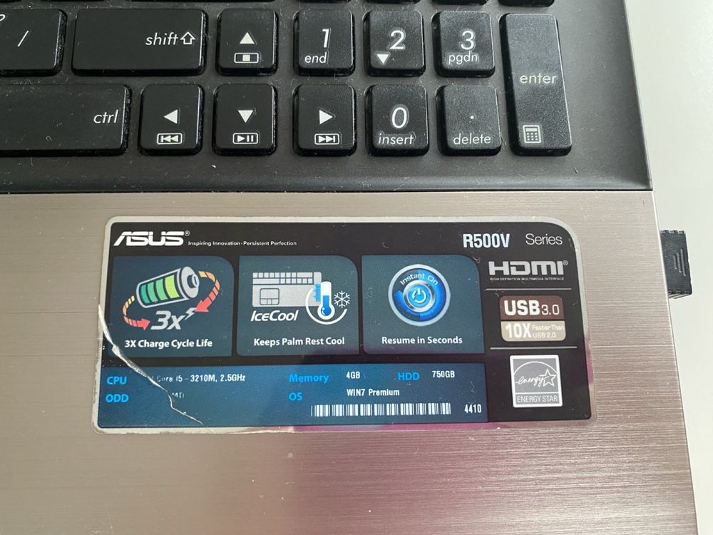 Laptop Asus R500VM-SX131V i5-3210M/8GB/250GB SSD