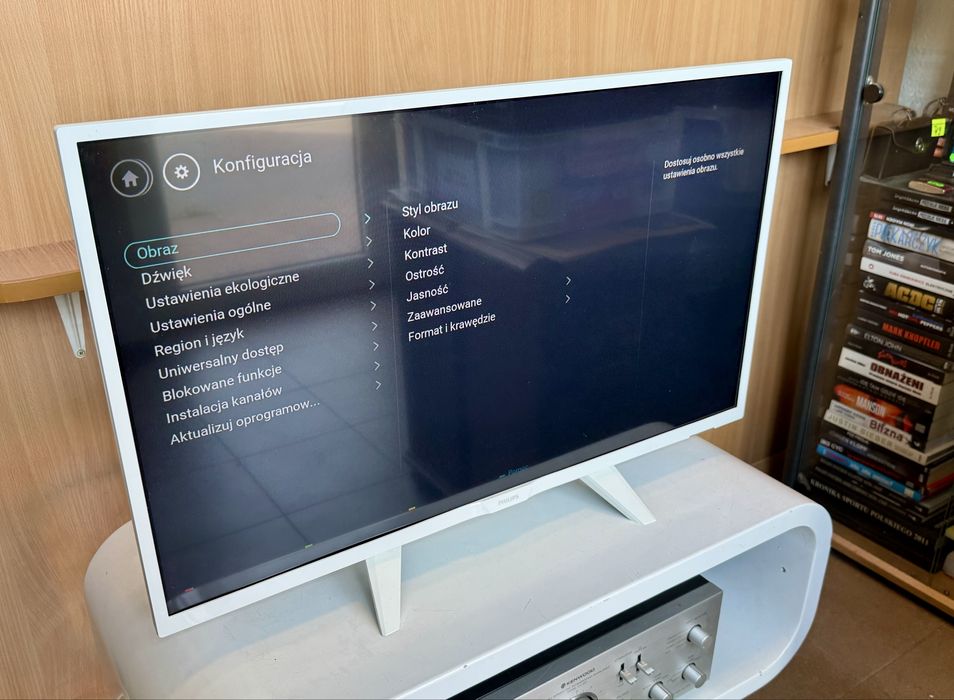 Telewzior 32 cale DVB-T2 Philips Biały + Pilot oryginał