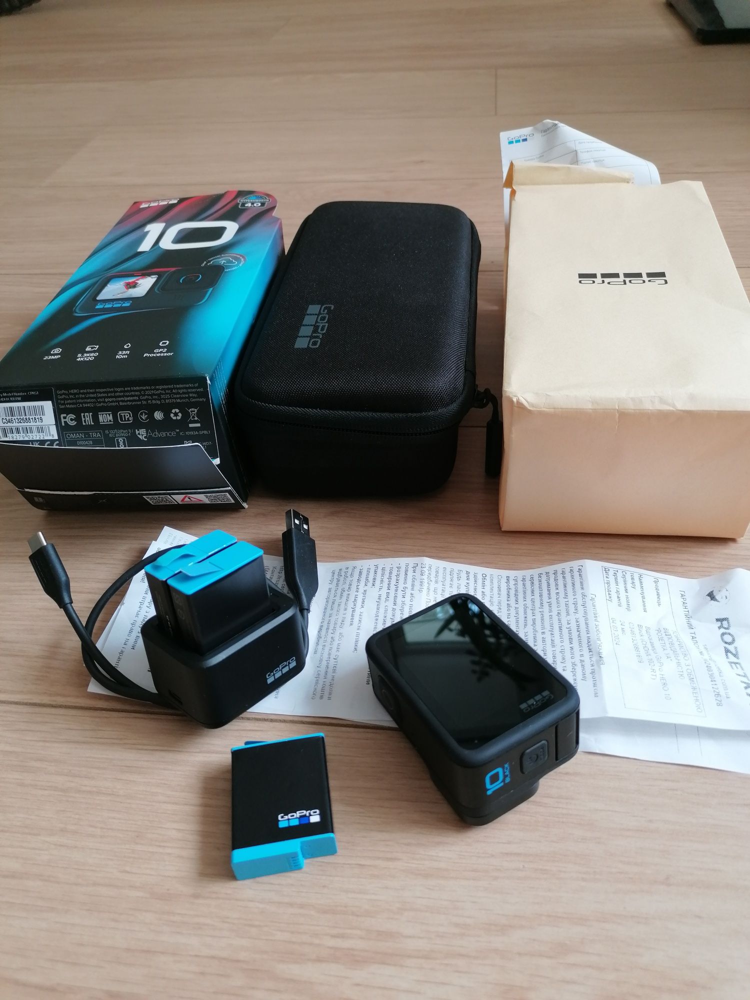 GoPro HERO 10 Black На Гарантии + Зарядная Станция и Батарейки!!!