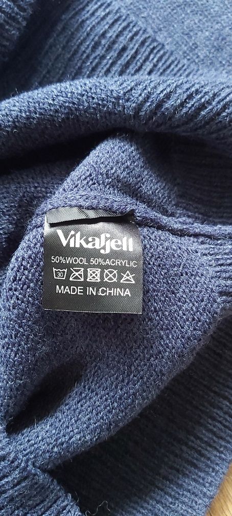 Dziecięcy sweter trekkingowy VIKAFJELL 50% wełny, 50% akryl