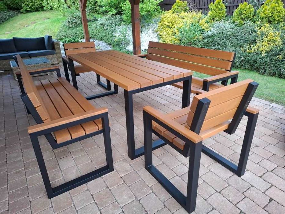 Bukowe Meble Ogrodowe Wypoczynkowe/ Na taras Loft