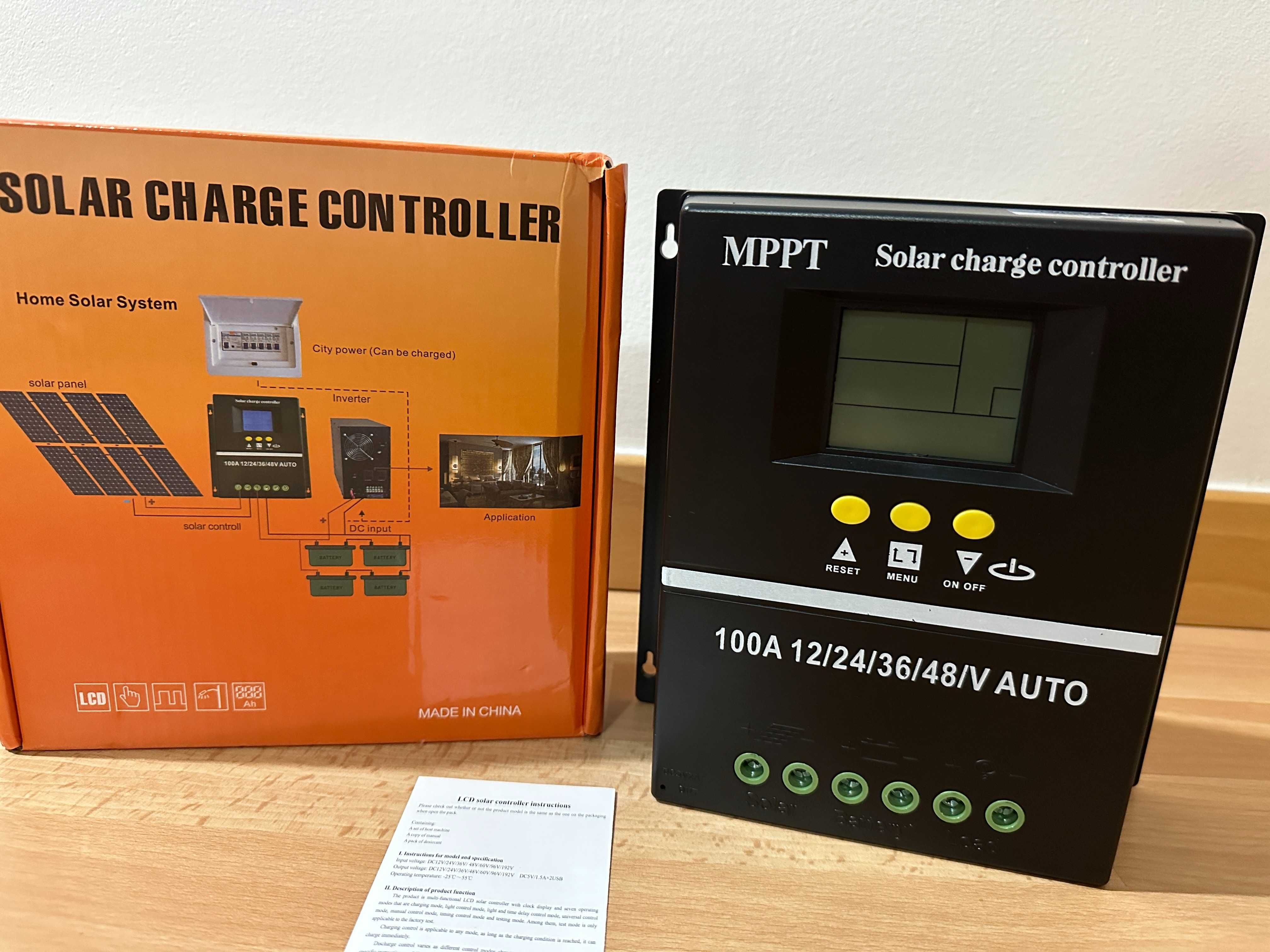[NOVO] Controlador de Carga Solar MPPT + PWM • 100A • 12V a 48V