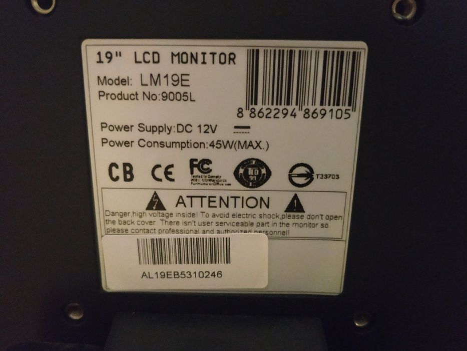 Monitor LM19E 19 polgadas