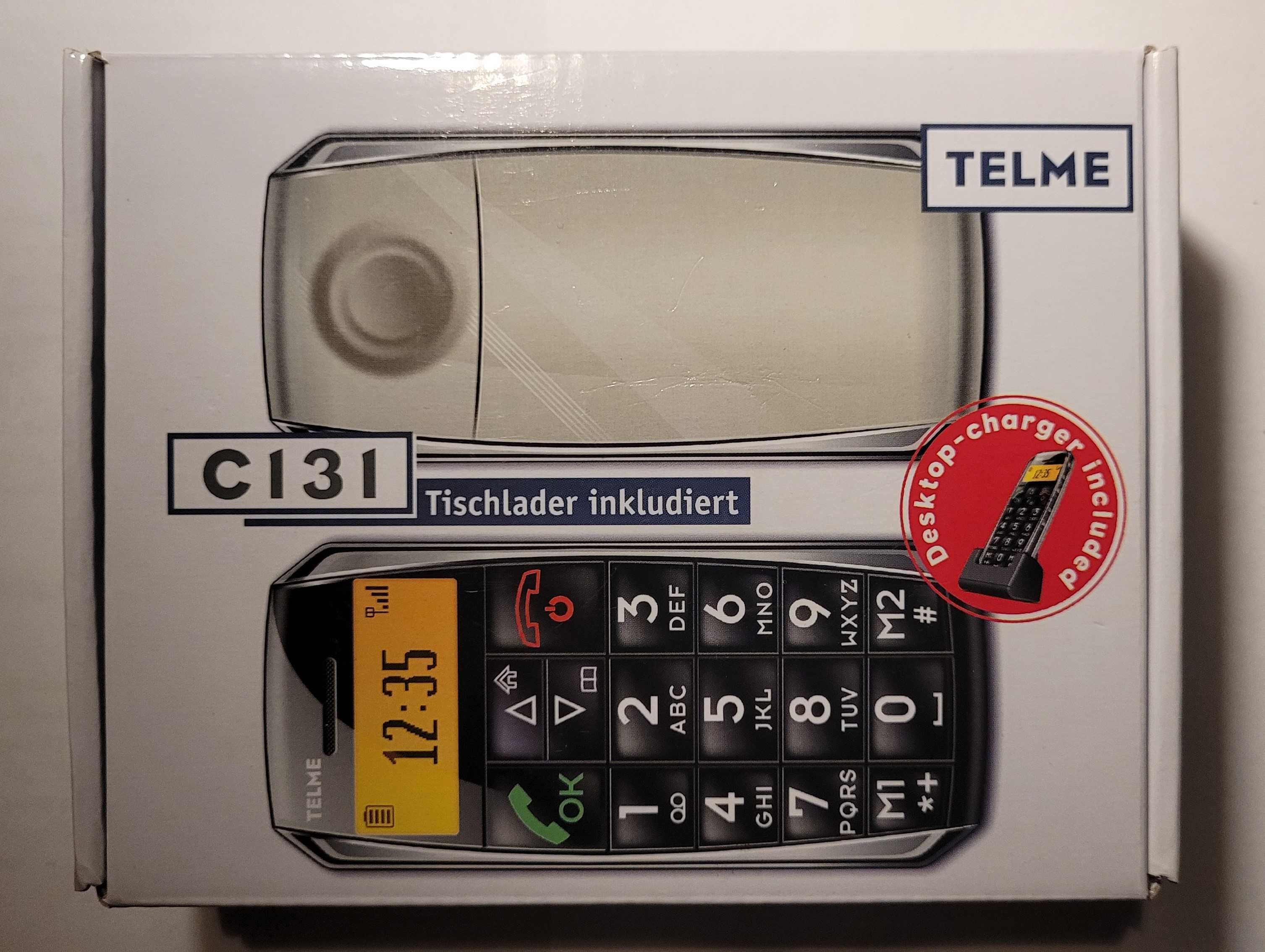 Telefon idealny dla seniorów z dużymi cyframi-TELME C131, z ładowarką.