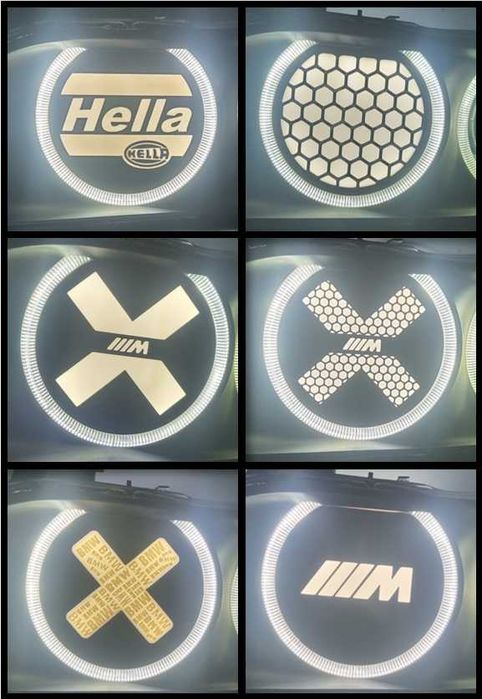 BMW E39 Ozdobne Osłony Reflektorów (X, Hella, M-Power, Plaster Miodu)
