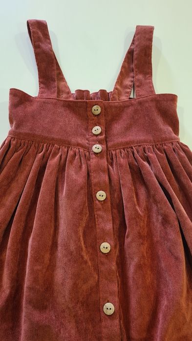 Vestido em bombazine para menina,  tam. 5-6 Anos