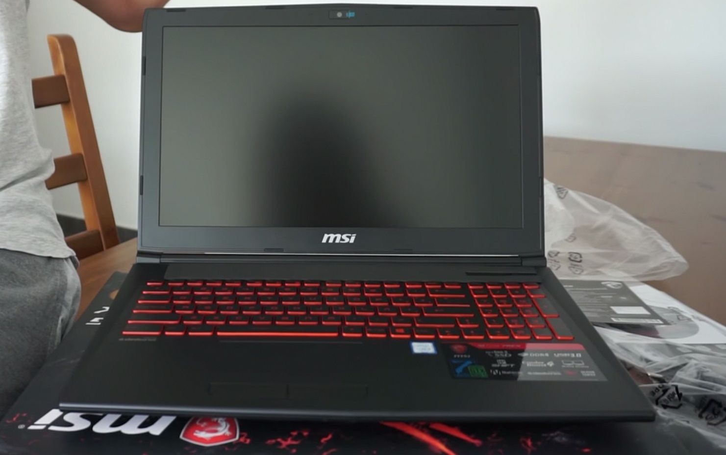 Msi portátil para jogos