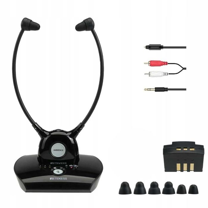 Słuchawki bezprzewodowe nauszne Retekess TA008, 2.4 G, Bateria * 2