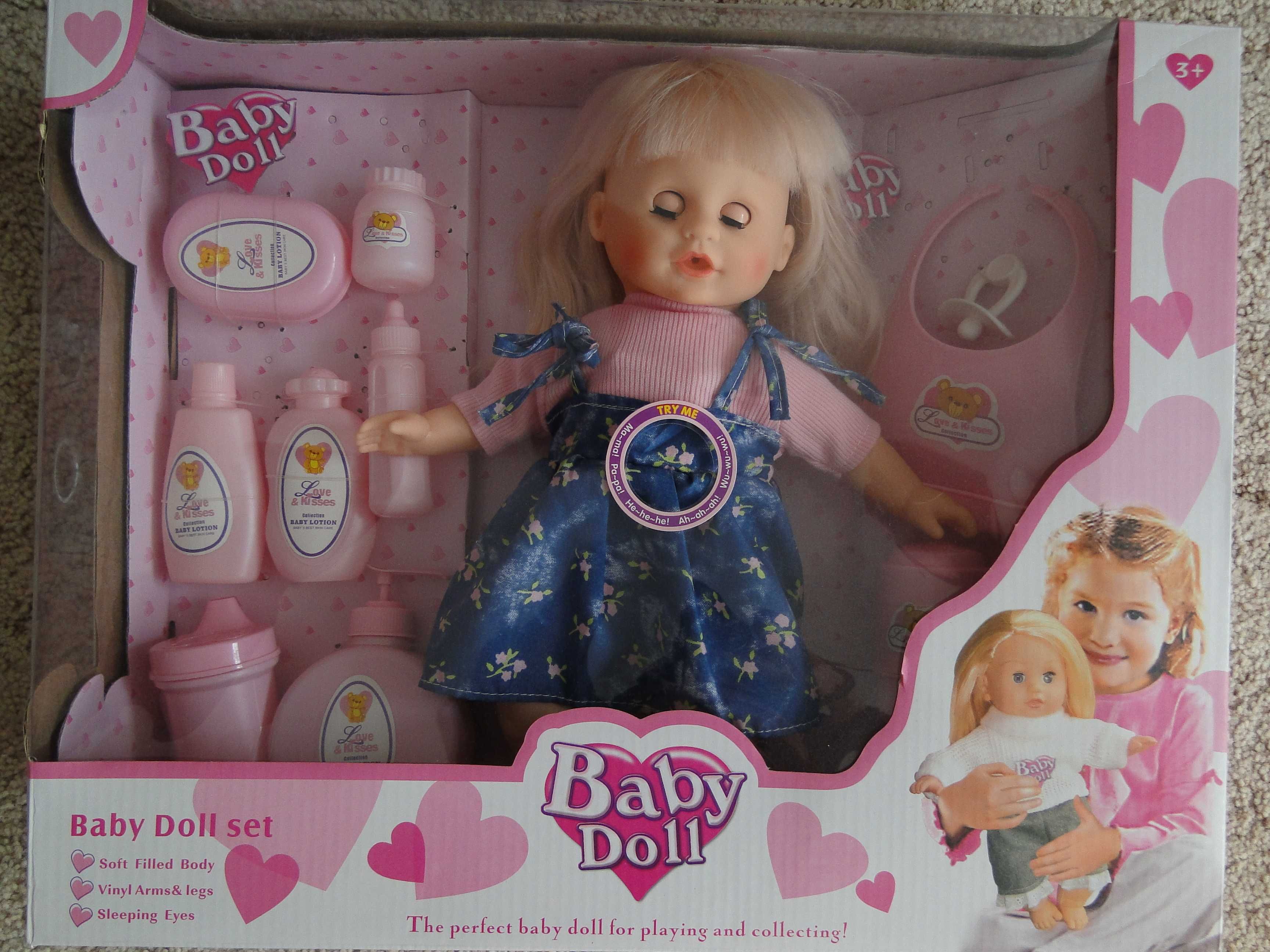 nowa lalka baby doll wydaje dźwięki płacze