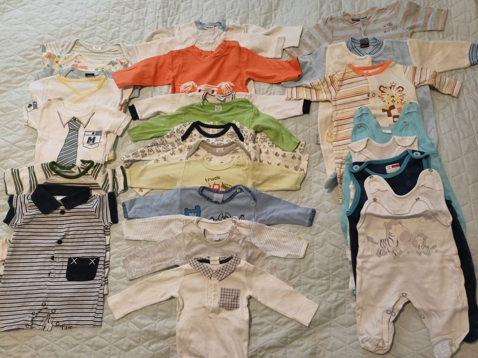 Paczka ubrań chłopiec 56 i 62 wyprawka