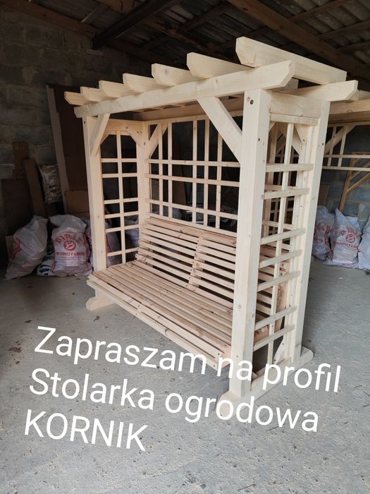 Pergola z ławką nowy wzór