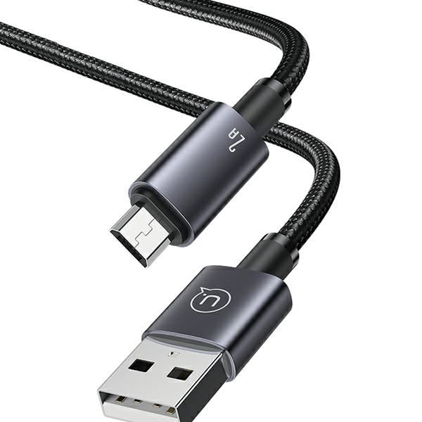 USAMS Kabel USB na Micro-USB 2A 1,2mFast Charging stalowy/tarnish