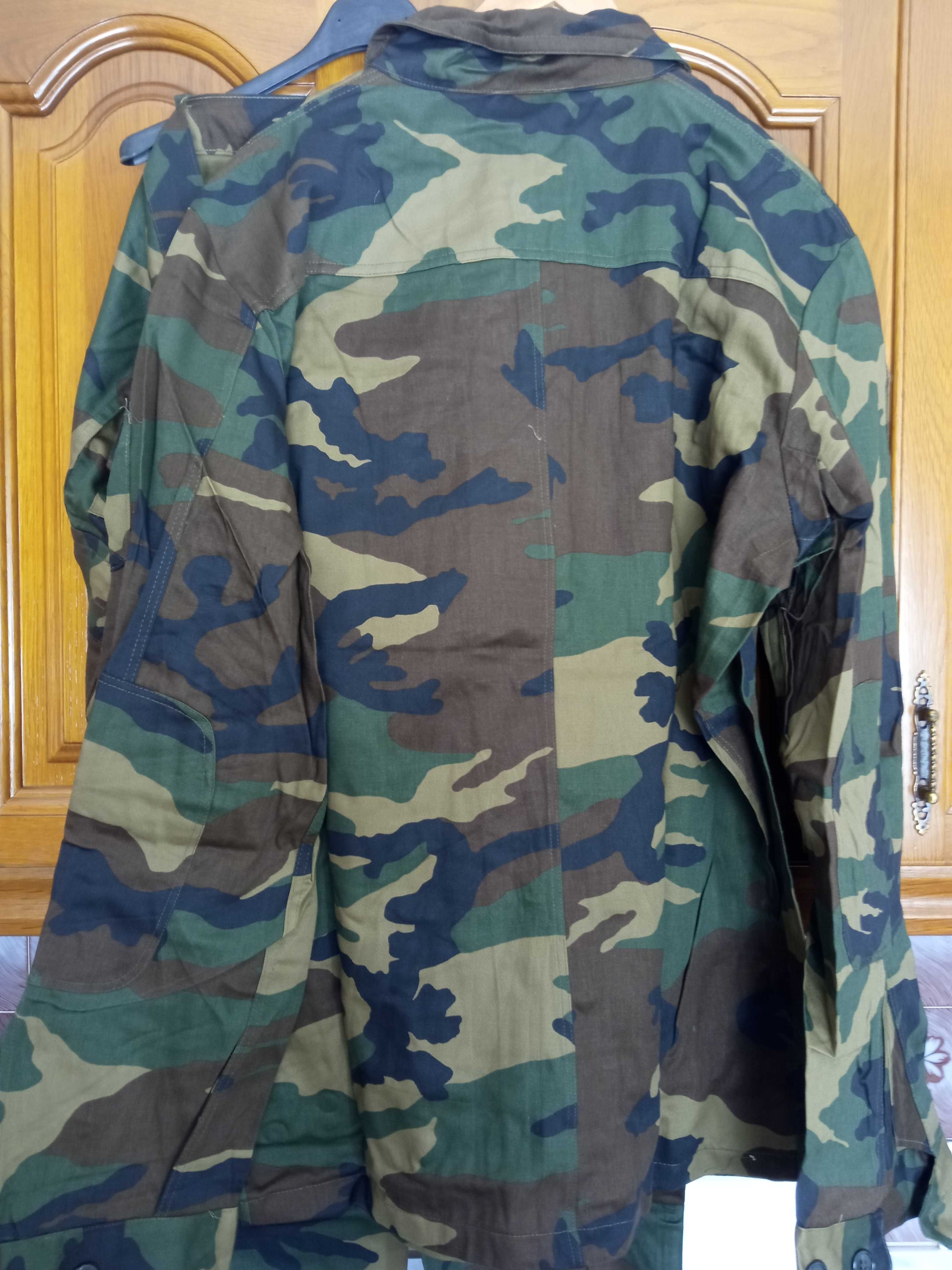 Casaco camuflado militar Woodland Exército Italiano para caça airsoft