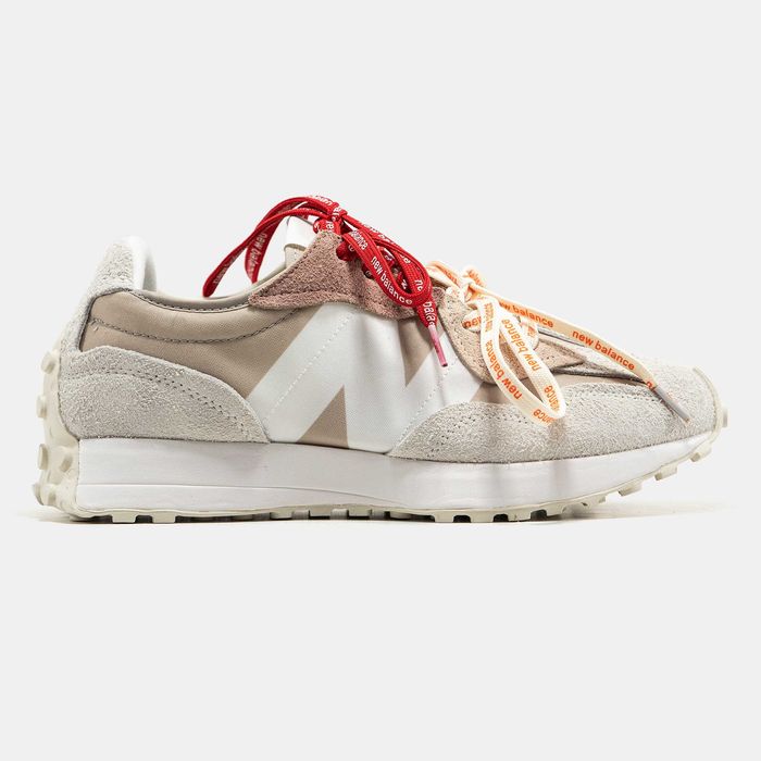 Чоловічі кросівки New Balance 327 (бежеві) та є жіночі розміри, осінь