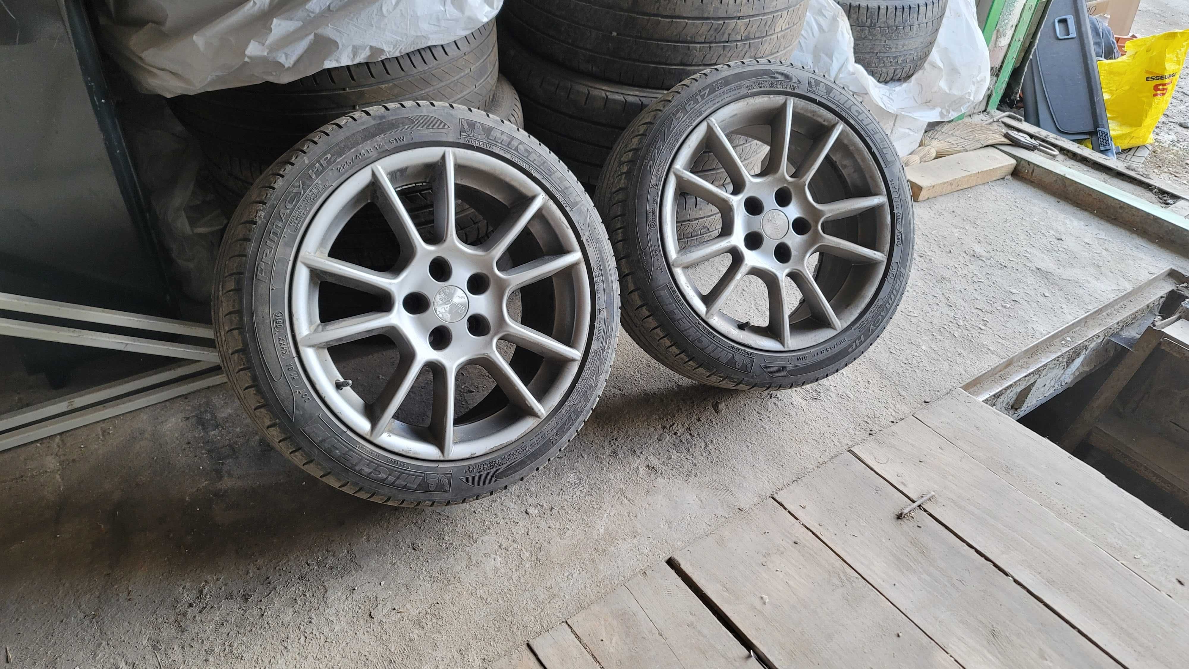 Титанові диски з шинами  225/45 R17 8Jx17H2  91W MICHELIN Primacy 4 шт