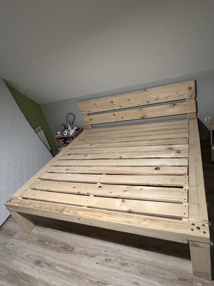 Nowe lóżko z belek 180x200